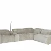 Hoeksalon Roll 362x265cm - stof - turtledove met relax & opbergruimte