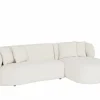 Hoeksalon Rumi 260x163cm - stof - wit