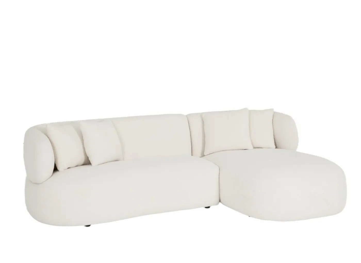 Hoeksalon Rumi 260x163cm - stof - wit