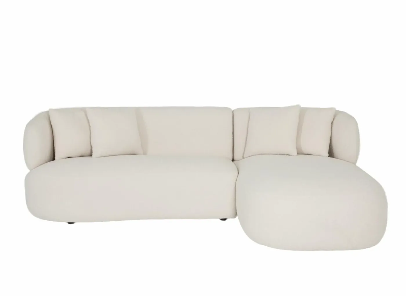 Hoeksalon Rumi 260x163cm - stof - wit