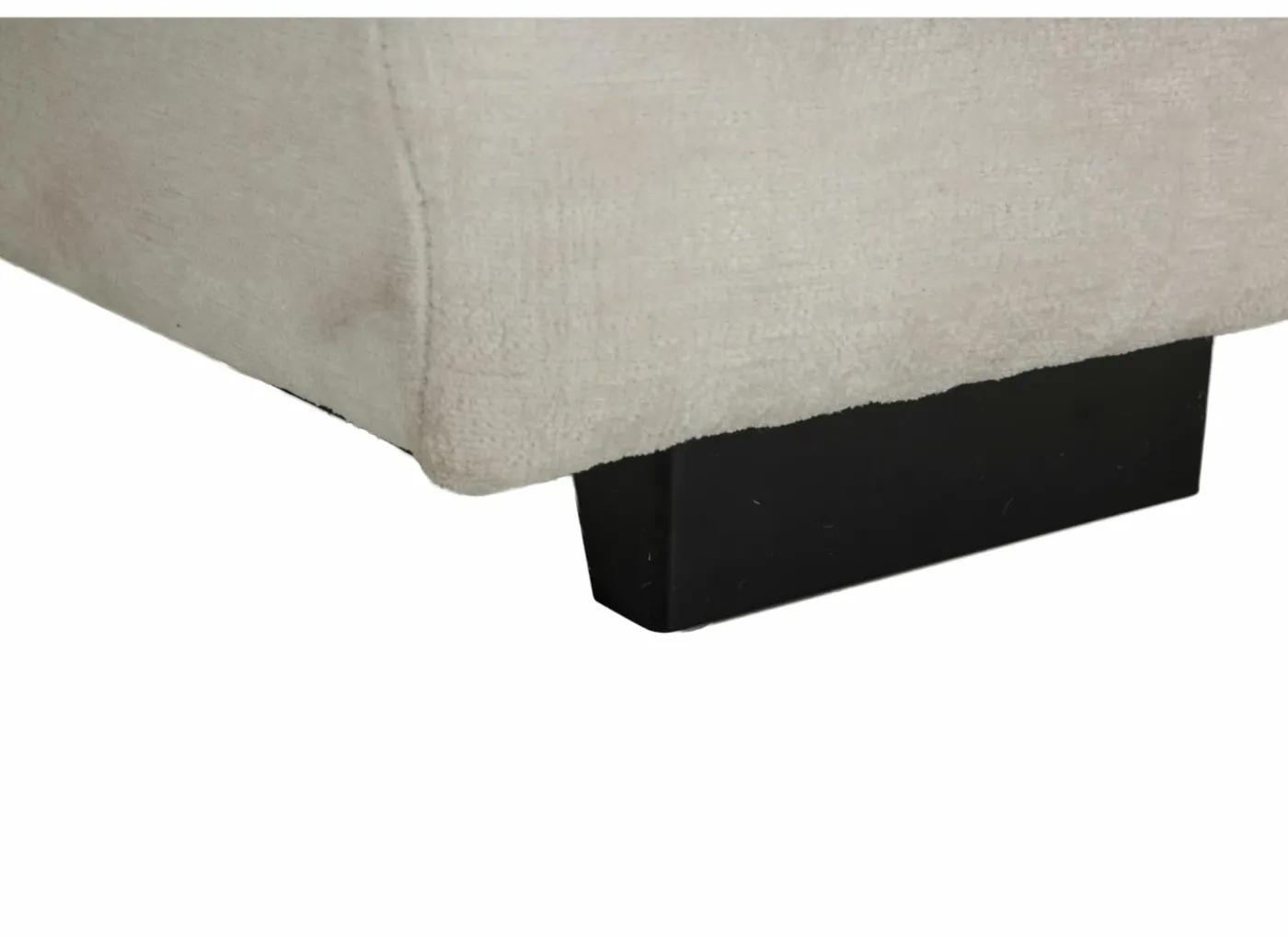 Hoeksalon Satellite-S 323x222cm - stof - naturel met poef en zitdiepteverstelling