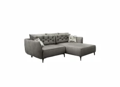 Hoeksalon Saulo 251x187cm - stof - middengrijs