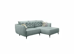 Hoeksalon Saulo 251x187cm - stof - lichtblauw