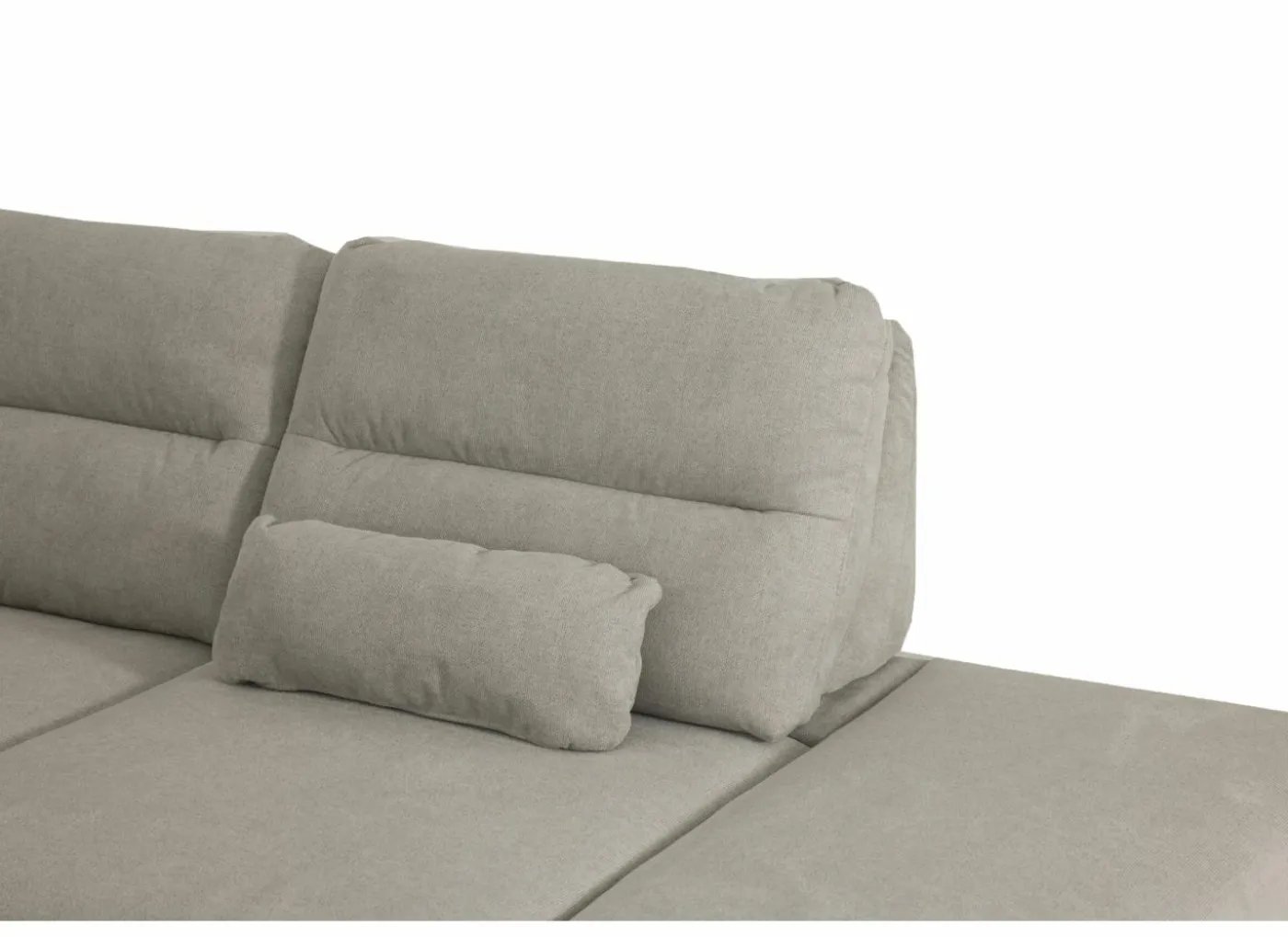 Hoeksalon Sioux 297x260cm - stof - ecru met zitdiepteverstelling