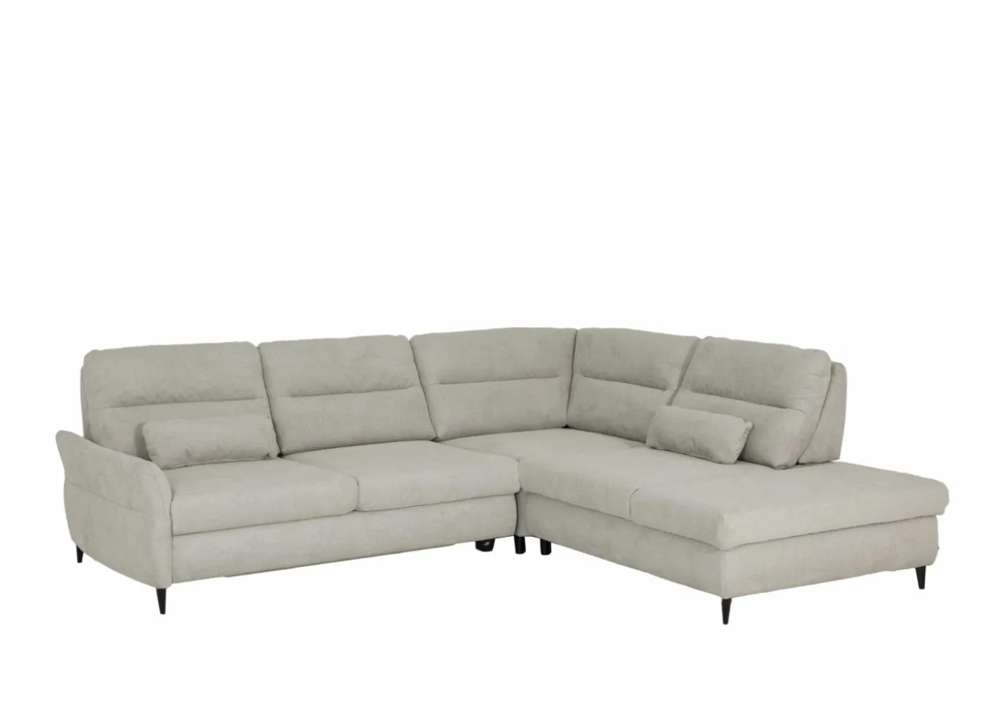 Hoeksalon Sioux 297x260cm - stof - ecru met slaapfunctie & zitdiepteverstelling