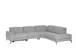 Hoeksalon Sub 302x243cm - stof - zilvergrijs met relax