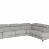 Hoeksalon Sun 298x238cm - leder - grijs