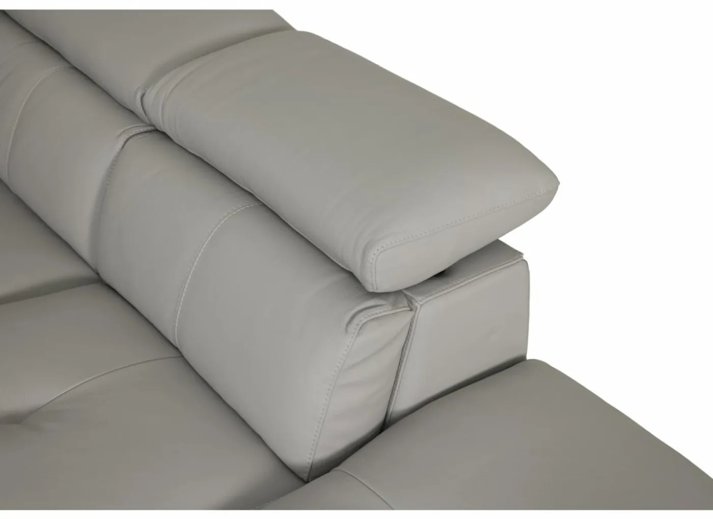 Hoeksalon Sun 298x238cm - leder - grijs