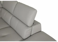 Hoeksalon Sun 298x238cm - leder - grijs met relax