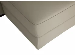 Hoeksalon Walk 380x303cm - leder - grijs met relax