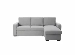 Hoeksalon Zenith 243x156cm - stof - grijs - 2 persoons met slaapfunctie