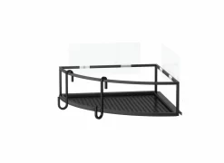 Hoekwandplank Cubiko 23x23x8cm zwart set van 2
