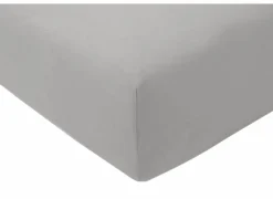Hoeslaken Venturo 180x200cm - flanel - grijs