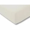 Hoeslaken 140/160X200/220cm jersey katoen ecru