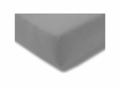 Hoeslaken 180/200x200/220cm jersey katoen grijs