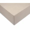 Hoeslaken 160x200cm katoen zandbeige