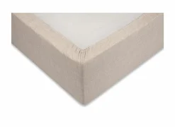 Hoeslaken 160x200cm katoen zandbeige