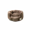 Hondenmand Supersoft M Ø55x25cm - stof - donkerbruin