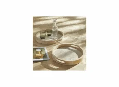 Houten dienblad Ø35/Ø40cm set van 2
