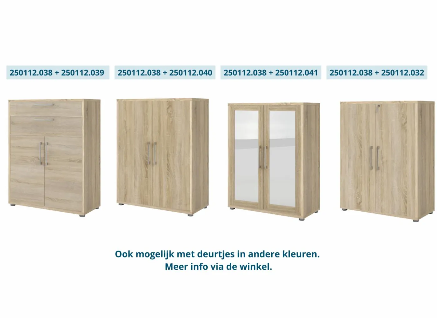 Inbouwset Prima 83x105cm - decor - eik
