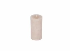 Kaars Cilinder  Ø7x15cm - rustiek - poederroze