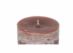 Kaars Cilinder Ø8,6x15cm - rustiek - rusty peach