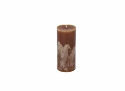 Kaars Cilinder Ø8,6x20cm - rustiek - cognac