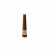 Kaars Obelisk geribbeld 25u bruin