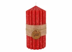Kaars Ribble Ø7x14cm - paraffine - rood