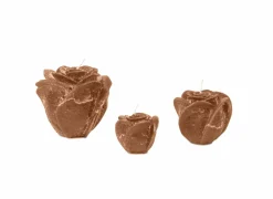 Kaars Roses S Ø8,5xH6,5cm - caramel