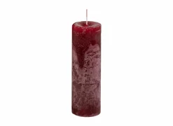 Kaars Ø8,6xH20cm - burgundy