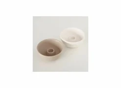 Kaarsenhouder Franyo H5cm beige wit