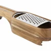 Kaasrasp Aspen 25x7cm - hout & RVS - zilver & bruin