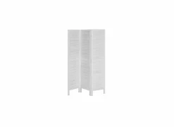 Kamerscherm 120x6x170cm - paulownia massief - beige & wit