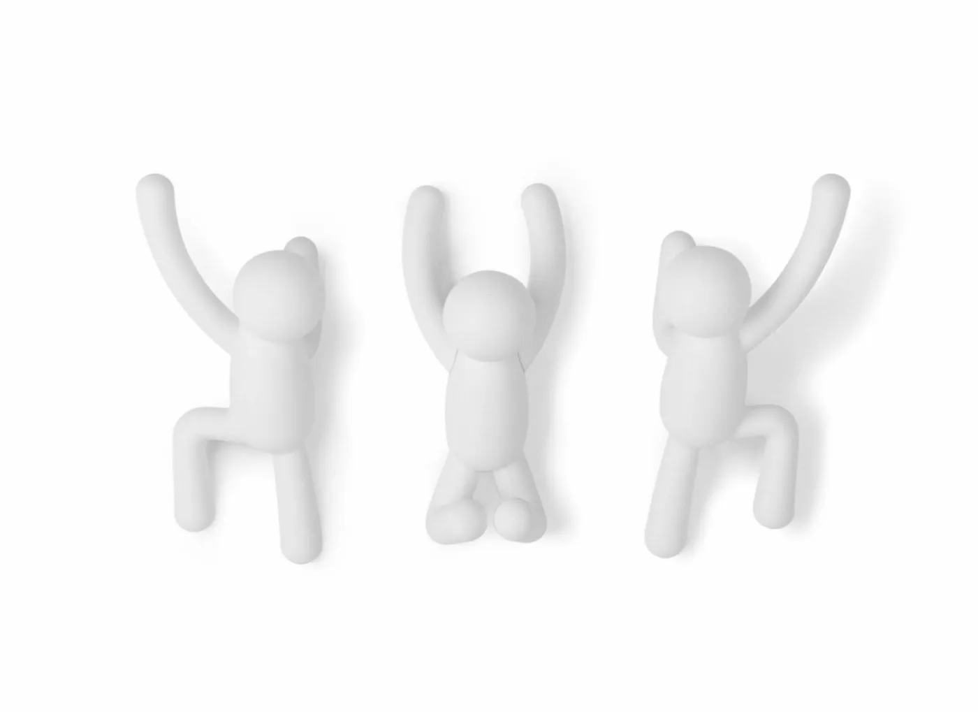 Kapstok Buddy 7,6 cm, set van 3