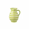 Karaf Grana H21cm - keramiek - groen & wit