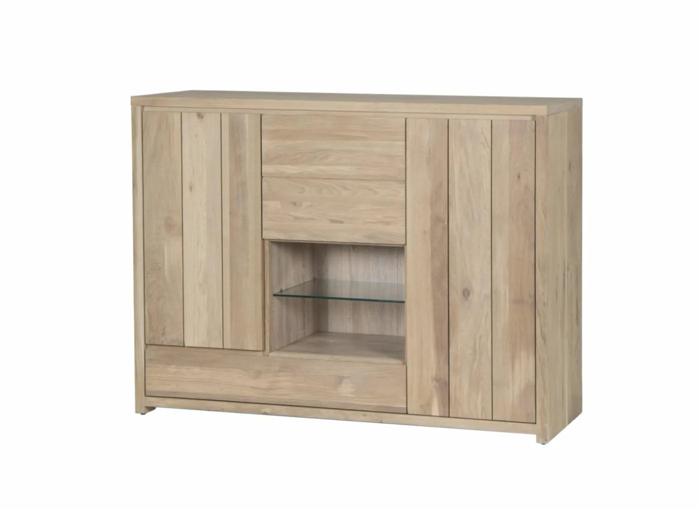 Kast Amarillo 160x45x120cm - eik massief & decor - naturel