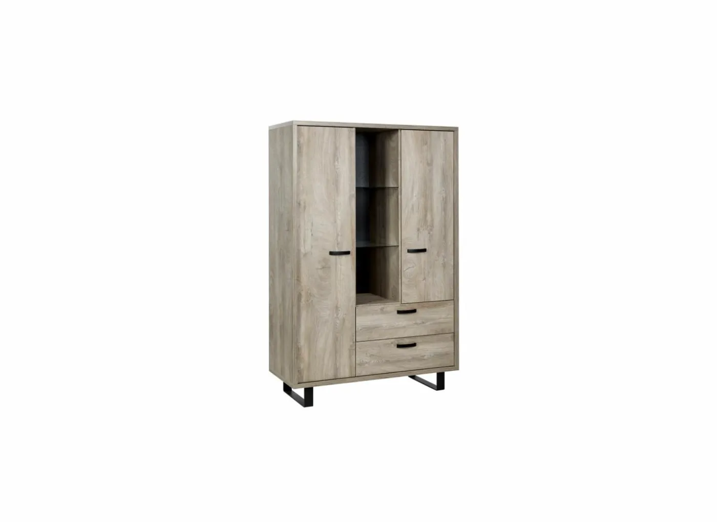Kast Como 2 120cm - melamine - humus eik