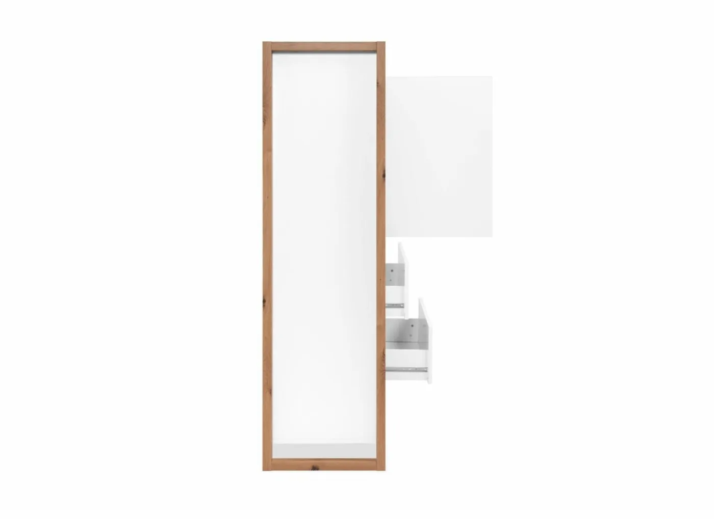 Kast Denver 120x40x139cm - decor - wit & artisanale eik