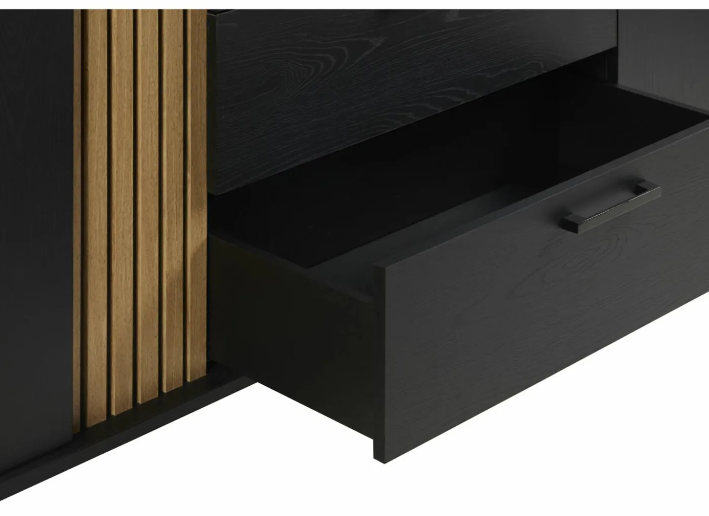 Kast Faro 127cm - melamine - structuur zwart