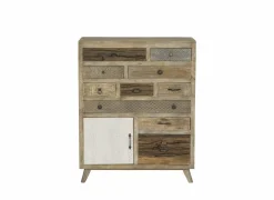 Kast Harem 90x40x112cm - mango massief - bruin & multicolor