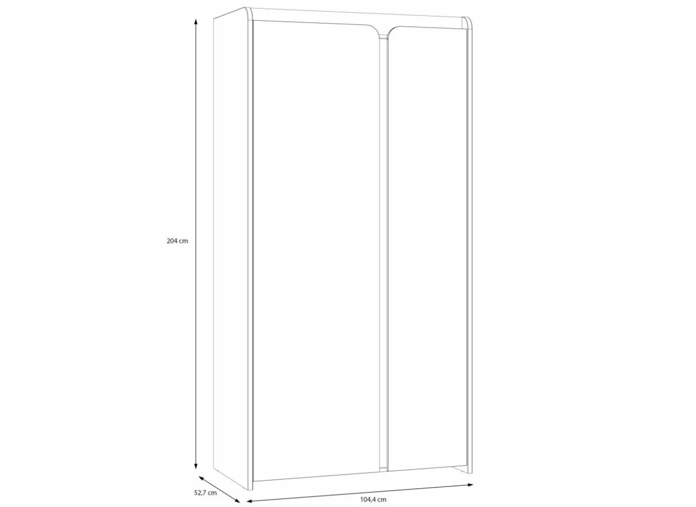 Kast Hoa 105x53x205 - decor - mauvella eik & groen