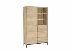 Kast Nomade 120x45x200cm - eik massief & fineer & decor - naturel