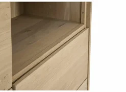 Kast Nomade 120x45x200cm - eik massief & fineer & decor - naturel