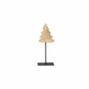 Kerstboom op voet H58cm - hout massief & metaal - naturel/zwart