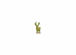 Kerstdecoratie Hert Finish Star 30cm - fluweel - groen