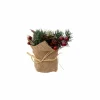 Kerststukje met Jute H16cm