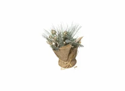 Kerststukje met Jute H16cm