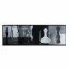 Keukenloper Decosoft 150x50cm - stof - zwart/grijs