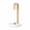 Keukenrolhouder Bellewood 17,1x17,1x32,3cm - metaal & hout - wit & naturel